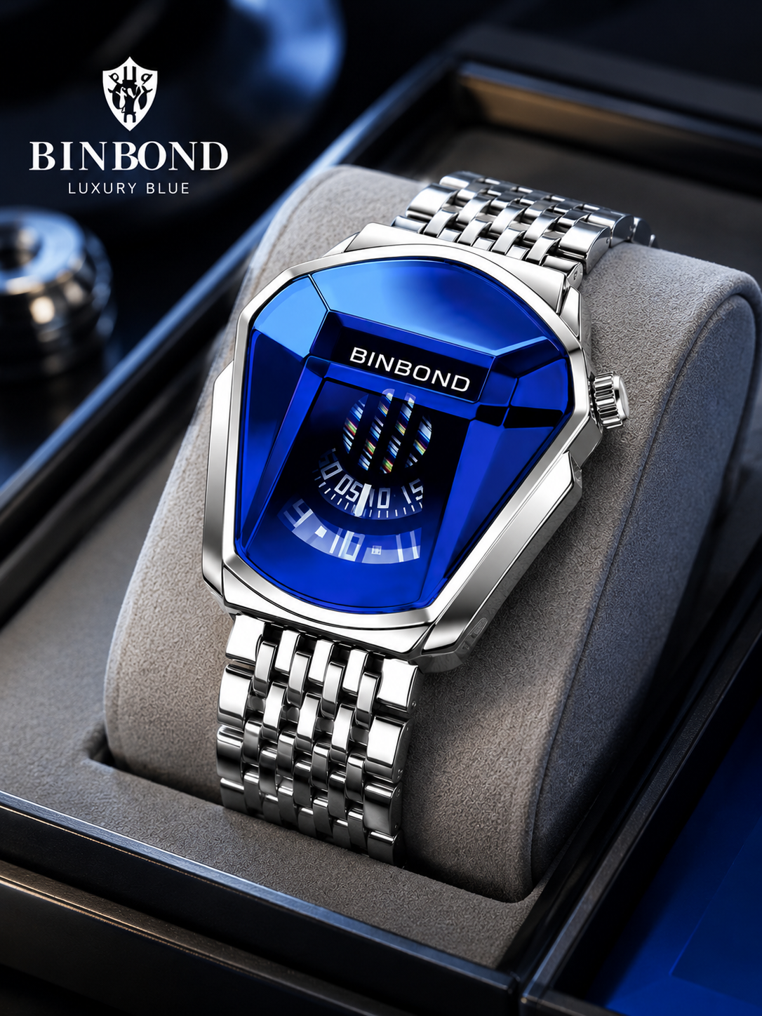 RELOJ DIAMANTE PLATEADO